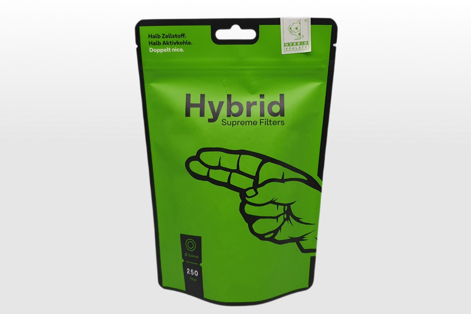 BUFU Hanf & CBD Shop - Rauchzubehör - Supreme Hybrid Filter 250stk - Produktbild Filterverpackung Vorderseite