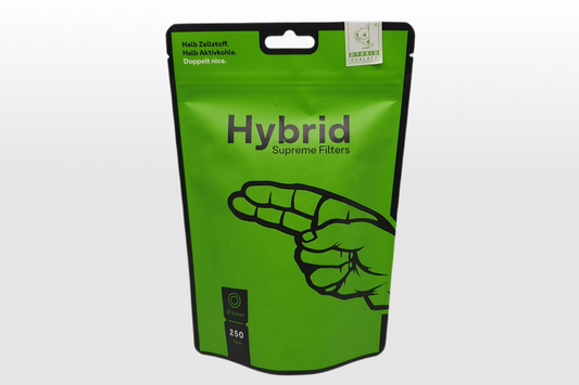 BUFU Hanf & CBD Shop - Rauchzubehör - Supreme Hybrid Filter 250stk - Produktbild Filterverpackung Vorderseite